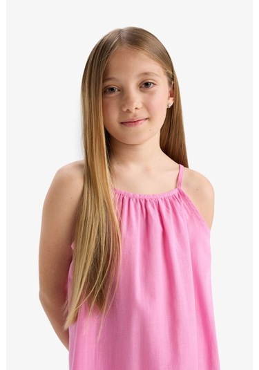 DeFacto Kız Çocuk A Kesim Pamuklu Kolsuz Yazlık Elbise E5808A825HSPN179