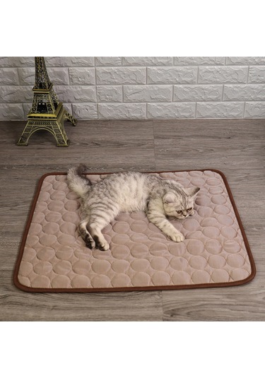 Samdoo Küçük Köpek Soğutucu Mat Açık Gri-m Boy - 6 Kg'a Kadar Uygun, Nylon-polyester, Hızlı Soğuma, Makine Yıkama Uygun