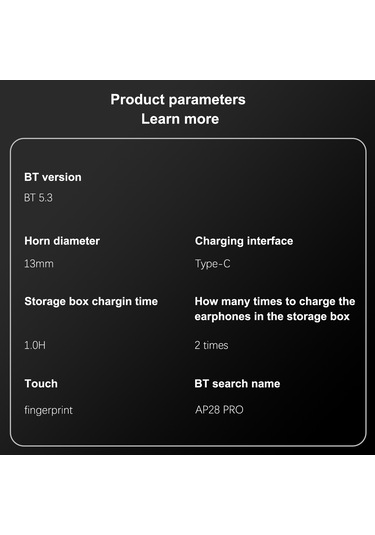Leezsing Ap28 Pro Beyaz Kablosuz Bt 5.3 Kulaklık, Dokunmatik Kontrol, Su Ve Ter Dayanıklı, 5 Saat Konuşma Süresi, 13mm Hoparlör