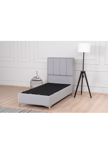 Kilim Mobilya Gold Therapy Sandıklı Baza Ve Başlık Seti Gri ( Yatak Dahil Değildir ) 90 x 190 Gri