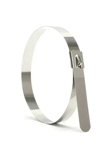 Paslanmaz Çelik Kablo Bağı Cırt Kelepçe 7,9x300 Metalik 304 Kalite Tork 100 'lü Paket