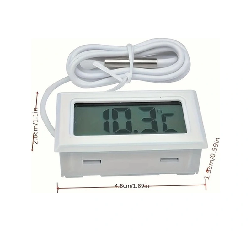 Trendooze Turcoshop11 Fy-10 Beyaz Lcd Dijital Termometre Akvaryum Sıcaklık Araç