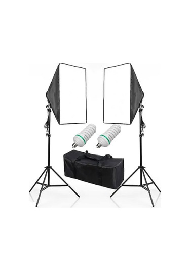 Deyatech 50 x 70 CM Video Işığı Softbox Seti + 1.8 M Işık Ayağı
