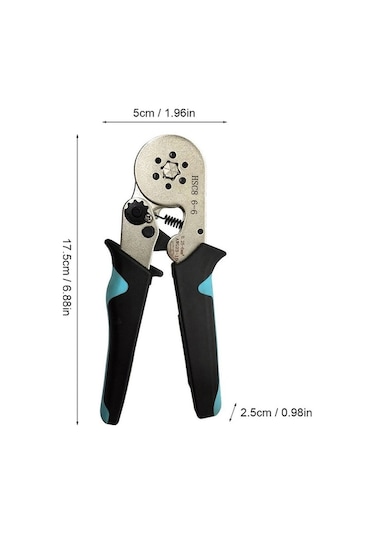 Tongxida 6-6 Tüp Terminali Sıkma Pensesi Kablo Terminali Sıkma Aleti