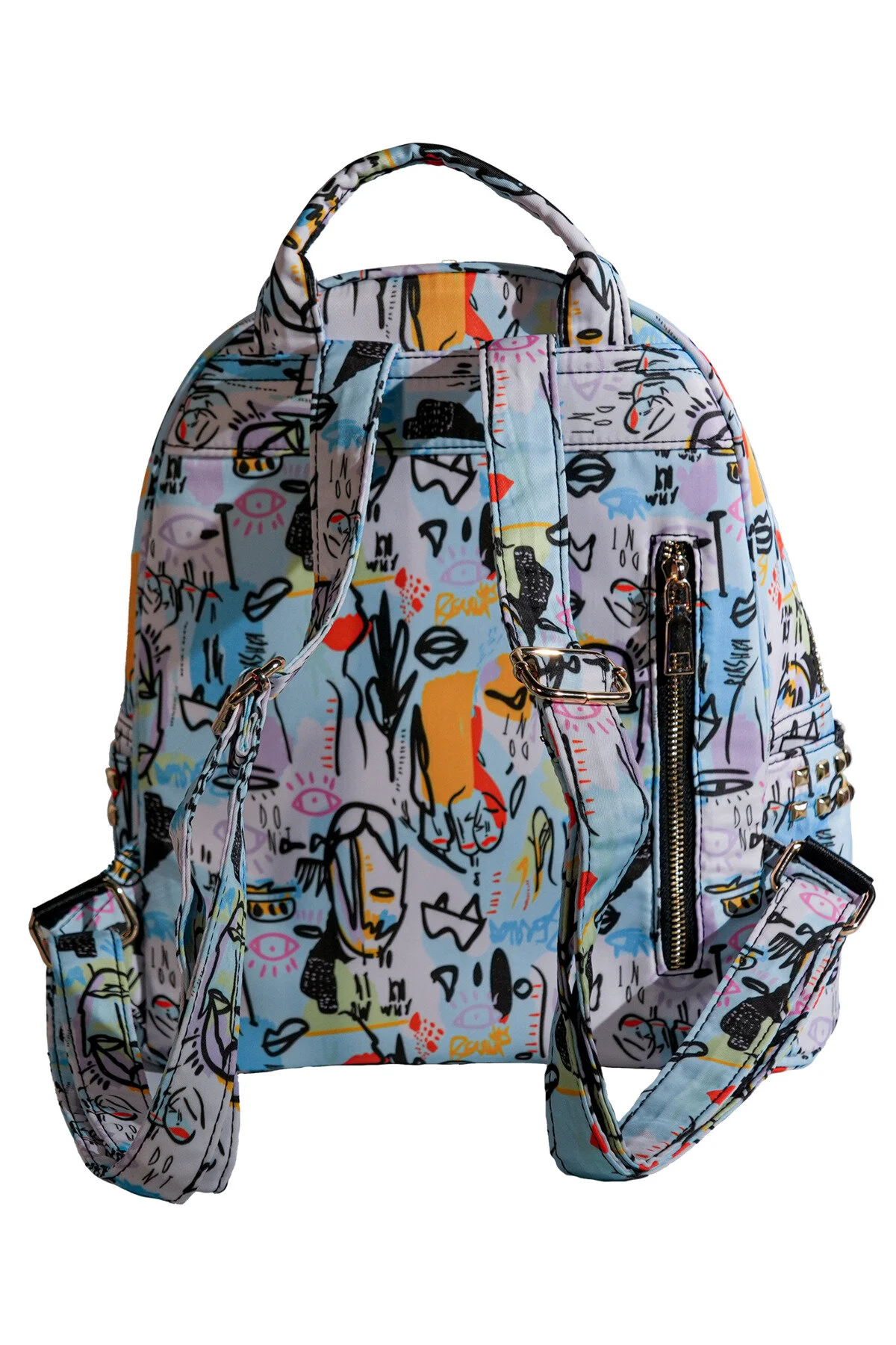 Led Ekranlı Akıllı Sırt Çantası Animasyonlu Işıklı Dijital Tasarım Çanta Beyaz