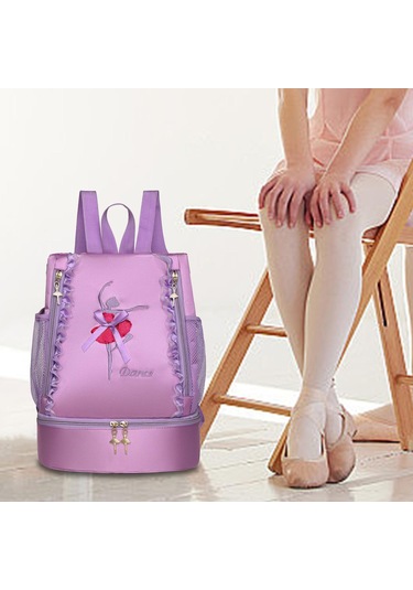 Suntek Bale Çantası Spor Yüzme Seyahat Jimnastik Için Sevimli Nakış Menekşe