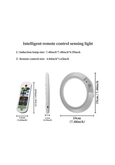 Fastbuy Uzaktan Kumandalı Hareket Sensörlü Tavan Lambası - 5 Parlaklık Seçeneği Ve 3 Renk