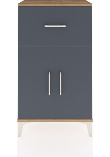 Arges Komodin Tek Raflı Tek Çekmeceli 2 Kapaklı 60x30x106 Çam... Çam