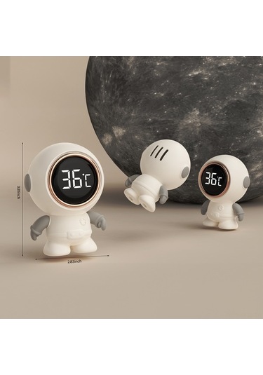 Fortunelane Bebek Banyo Termometresi Uzaylı Fig. - 0-99 C, 3 Renk Led, Ip65 Su Geçirmez, Canlı Sıcaklık İzleme, Dijital Termomet Beyaz