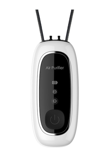 Yükseltme Çift Fırça Negatif İyon Hava Temizleyici Boyun Küçük Taşınabilir Hava Temizleyici, Boyut:halat Modeli Beyaz Diğer