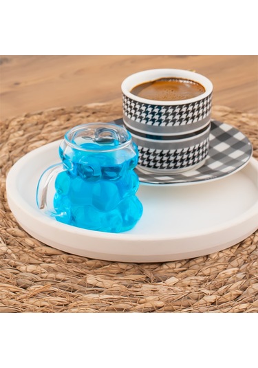 Porsima 153 3 Parça Borosilikat Boncuk Şekilli Bardak Seti 90 Ml