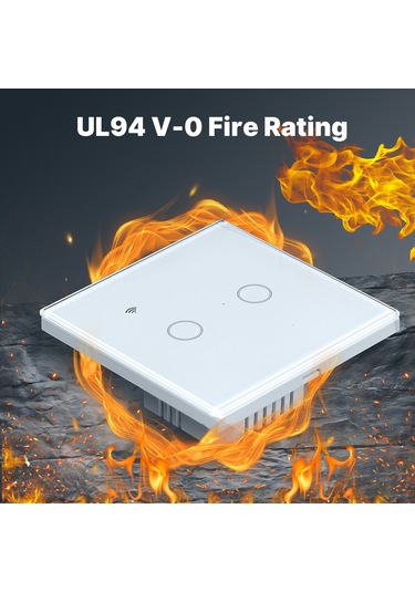 Moveevo Moeshouse Akıllı Anahtar 2 Yollu Avrupa Stili - Wifi + Ble Bağlantı, Uzak Kumanda, Zamanlayıcı, Ses Kontrolü, Tek Ve Sıfır Ateş Uyumlu Beyaz