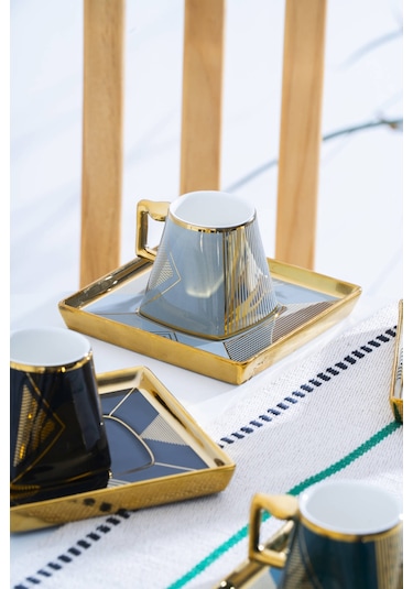 Rosemary 6 Kişilik Kahve Fincan Takımı - 90 Ml Renkli