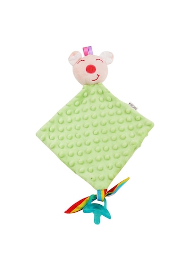 Dolıty Bebek Çocuk Diş Çıkarma Battaniyesi Yumuşak Yeşil Yeşil