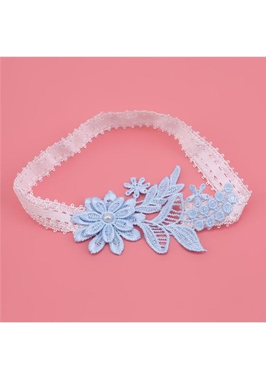 Düğün Jartiyer Nakışı Çiçekler Seksi Jartiyerler Kadın Kadın Gelin Uyluk Halkası Dantel Bacak Halkası Döngü Açık Mavi