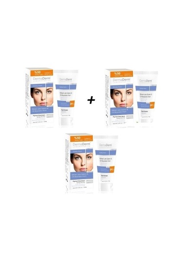 Dermaderm Bitkisel Leke Giderici & Cilt Beyazlatıcı SPF 50+ Gündüz Kremi 100 G x 3