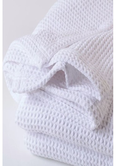 Beyaz Tek Kişilik Otel Tipi %100 Pamuk Koton Pike Örtüsü 160 220