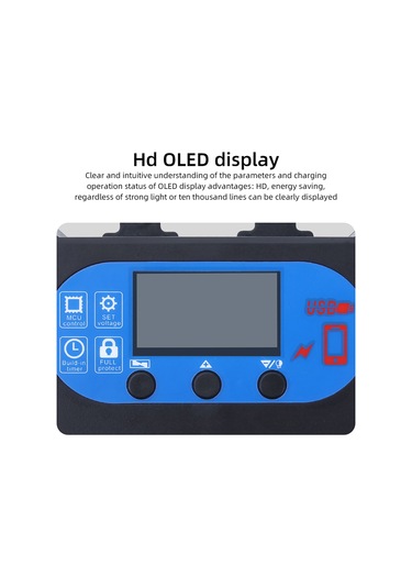 Moveevo Güneş Paneli Kontrol Cihazı 30a Pwm - %98 Verimli Dönüşüm - Oled Ekran - 12v/24v Otomatik - Usb/type-c/led Çıkışlı - Tam Koruma Sistemi Siyah