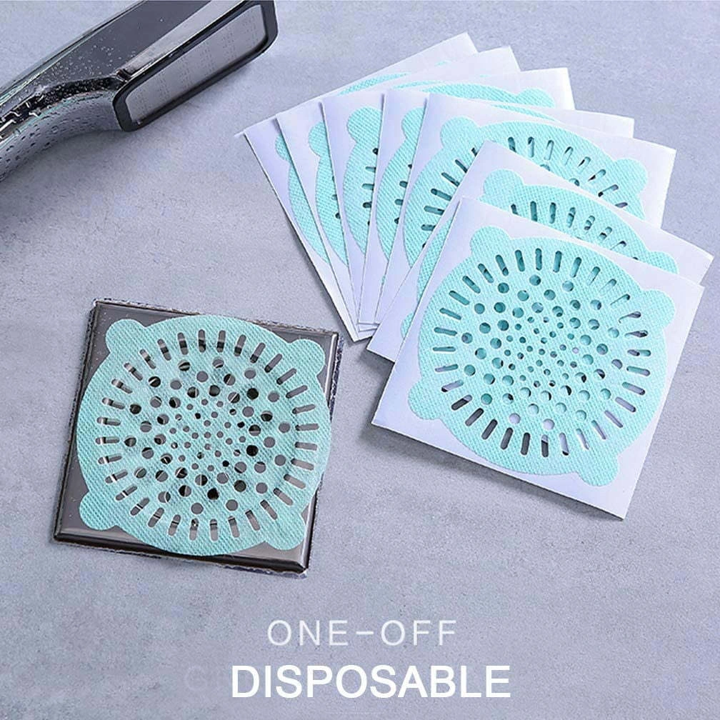 Kosona Banyo Mutfak Su Tüpü Saç Toplayıcı, Tek Kullandım Nonwoven Filtre, 10cm Su Geçirmez, 60 Adet Yeşil Yeşil