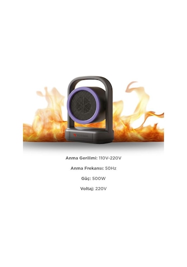 Torima HT-100 Sessiz Hızlı Isıtma Mini Isıtıcı Siyah