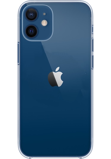 Apple Uyumlu iPhone 12 Mini  Şeffaf Silikon Kılıf Şeffaf