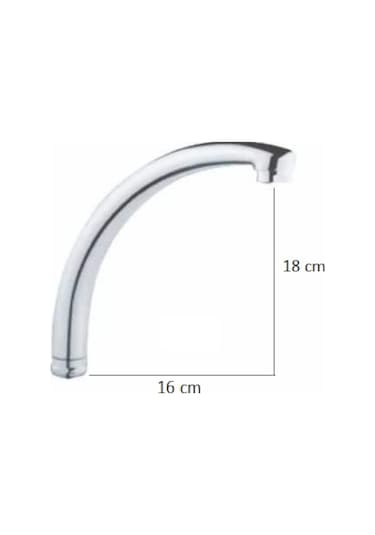 Mix Kuğu Lavabo Mutfak Eviye Uzun Batarya Borusu Krom