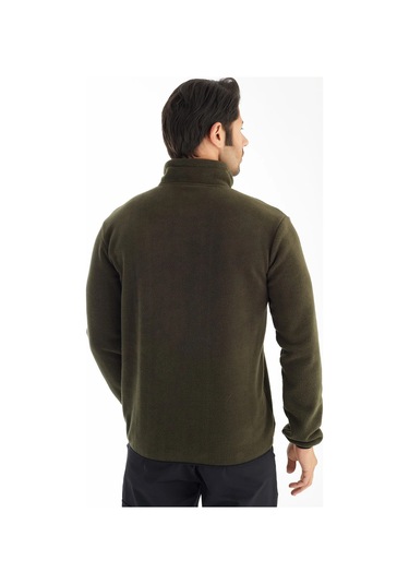 Crozwise Yarım Fermuarlı - Erkek Haki Spor Polar - 6036-04 Haki