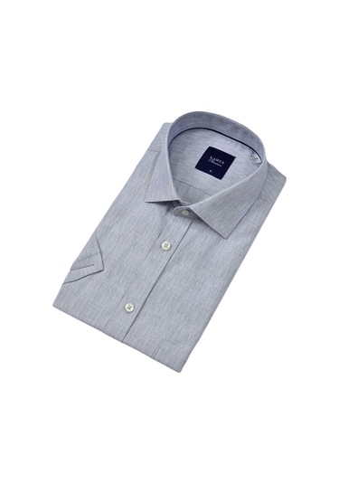 Erkek Klasik Çizgili Kısa Kol Gömlek 9493 Bgl-st04580 İndigo
