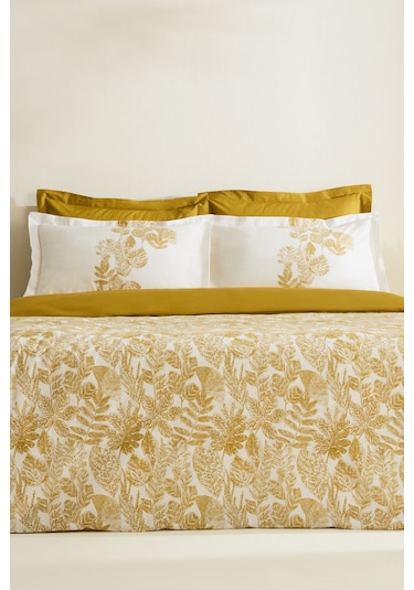 Karaca Home Orla %100 Pamuk Çift Kişilik Nevresim Takımı Sarı Sarı