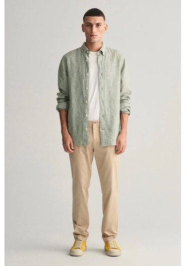 Gant Erkek Bej Pantolon Slim Fit Bej