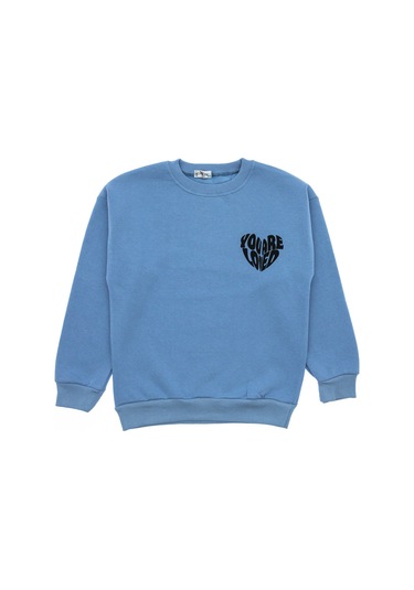 Kız Çocuk Sweatshirt 00082 Mavi