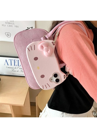 Karikatür Hello Kitty Telefon Kılıfı İp14 Pro Siyah