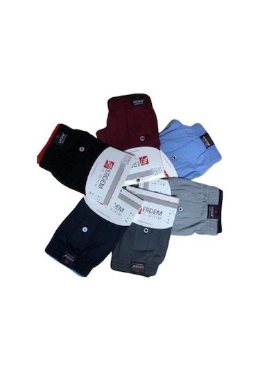 Erdem Erkek Karışık Renk 6'Lı Penye Boxer
