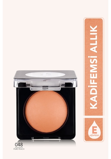 Flormar Işıltılı Fırınlanmış Allık - Baked Blush-On - 048 Pure Peach - 8682536051460