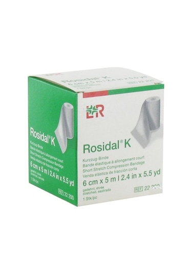 LR Rosidal K Elastik Bandaj Kompresyon Bandajı 6 CM x 5 M 10 Adet