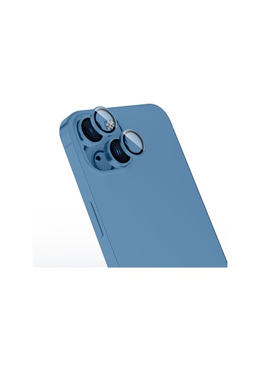 Apple Uyumlu iPhone 13 Zore Mikro Kamera Lens Koruyucu Lacivert
