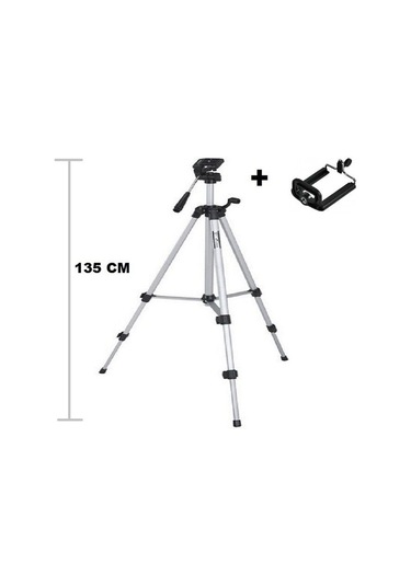 Tripod : Telefon Ve Kamera Tutucu Ayak + Telefon Tutucu - 105cm E