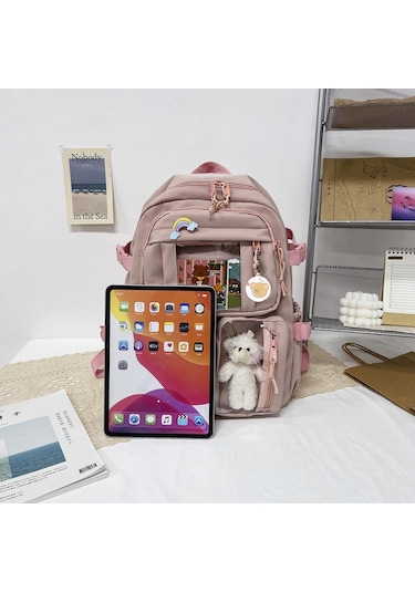 Japon Lisesi Kız Sırt Çantası Okul Çantaları Genç Kızlar Için Çok Cepler Yeni Kawaii Sırt Çantası Kadın Harajuku Sevimli Mochila