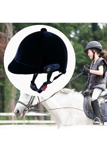 Suntek At Binme Kaskı Binicilik Şapkası Şövalye Malzemeleri Siyah