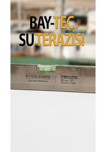 Gri Mıknatıslı Su Terazisi 80 Cm