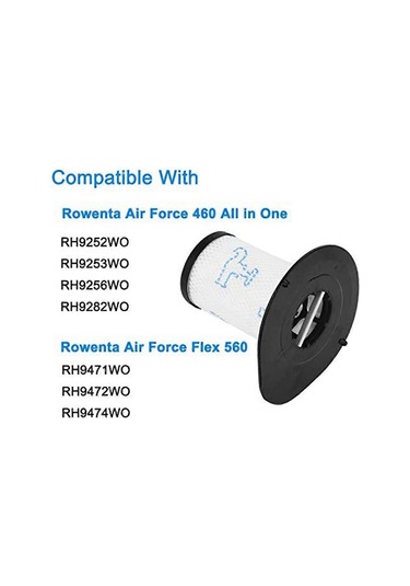 Rowenta Air Force 460 All İn One Rh92xx Ve Air Force Flex 560 Rh94xx Elektrikli Süpürge İçin 2 Adet Filtre