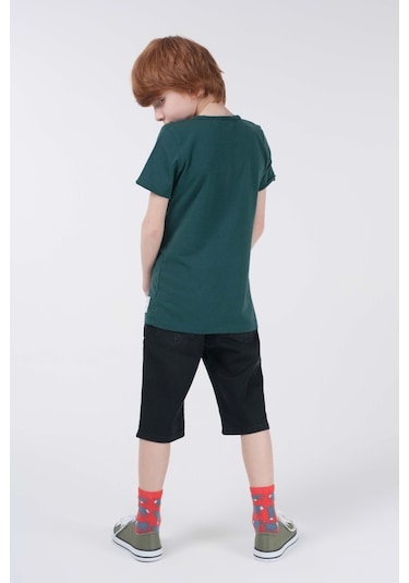 Brz Kids Erkek Çocuk Kısa Kollu T-Shirt Haki