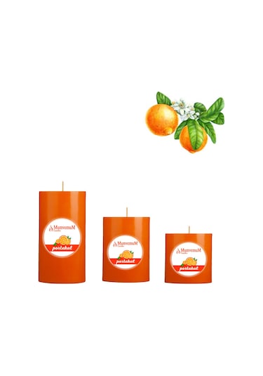 Small Portakal Kokulu Set Mum Çap 7 Cm Turuncu