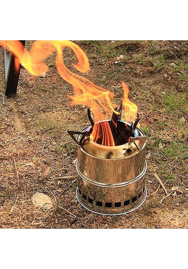 Tıta-dong Mini Solo Alkol Kamp Ocağı, Taşınabilir Hafif Beyaz Altın - Gümüş