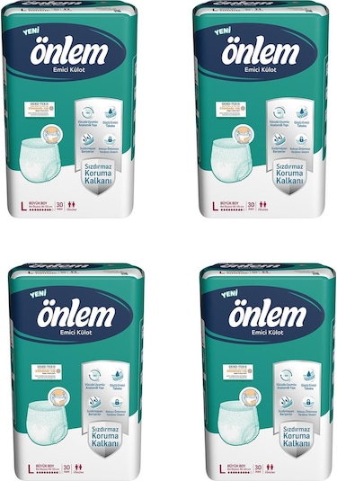 Önlem Yetişkin Emici Külot Bezi Büyük Boy Large 4 x 30'lu