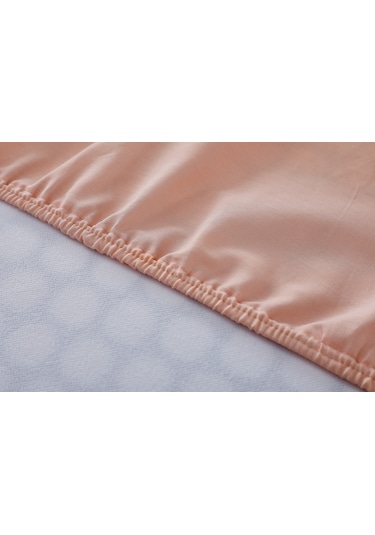 Colourful Fitted Çarşaf Çift King Size - Somon