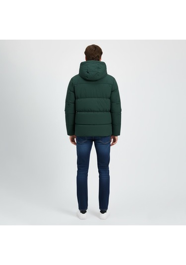 Jack&jones Global Puffer Erkek Yeşil Mont Yeşil