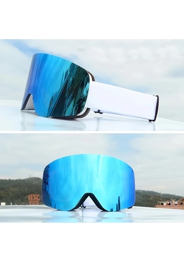 Userfriendly11 2024 Çift Katmanlı Lens Anti Sis Tam Yüz Kayak Gözlüğü Siyah Tpu Malzeme Geliştirilmiş Görüş