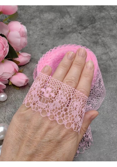Magazin Dla Rukodel'nic Ip Gavrilov R N El İşi Ve Yaratıcılık İçin Pembe Dantel 3,5 Cm, 10 M 184116384