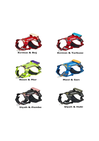 Interlaken Harness Köpek Göğüs Tasması Kırmızı Bej L Bej - Kırmızı